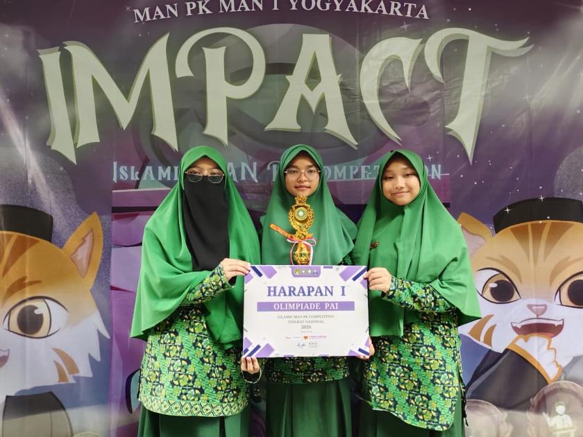 MTsN 3 Sleman Raih Juara Harapan 1 Olimpiade PAI Nasional