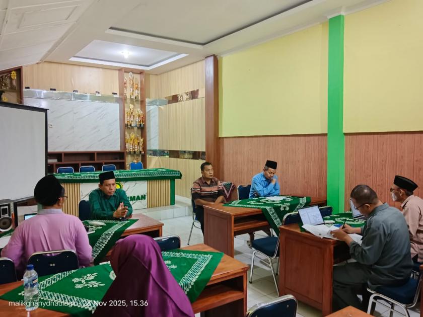 Rapat Monitoring Pembangunan Masjid Nurul Mujadid MTsN 3 Sleman, Pastikan Progres Berjalan Terarah dan Terkendali