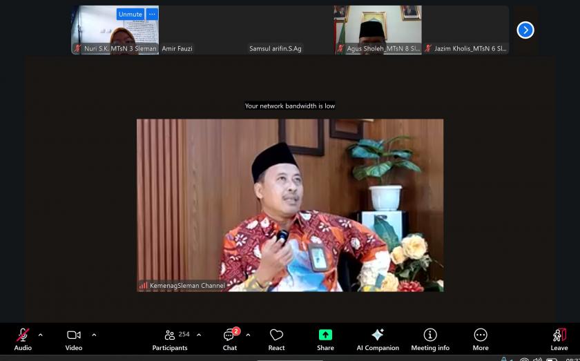 Guru Pegawai MTsN 3 Sleman Ikuti Rubik “Kuatkan Sinergi Menuju Sleman Religi”