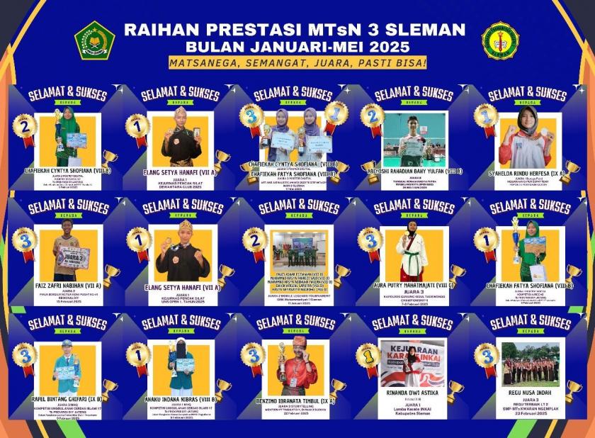 Tanpa Henti, Segudang Kejuaraan Disabet MTs Negeri 3 Sleman