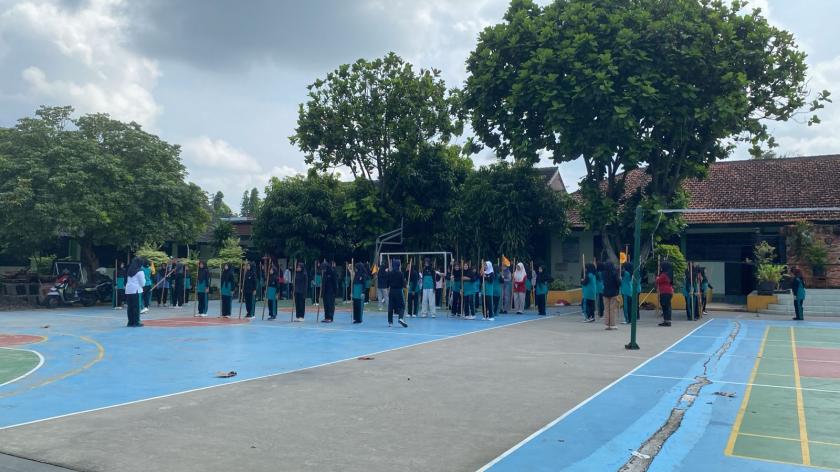 Satu Komando! Jelang Lomba Tingkat I, Gudep MTsN 3 Sleman Gelar Checking Akhir Pasukan 