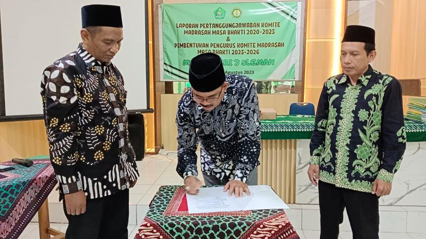 Songsong Manajemen Unggul, MTsN 3 Sleman Bentuk Pengurus Komite Periode 2023-2026