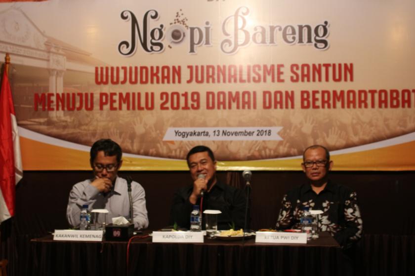 Kanwil Kemenag DIY Inisiasi Deklarasi Jurnalisme Damai Jelang Pemilu