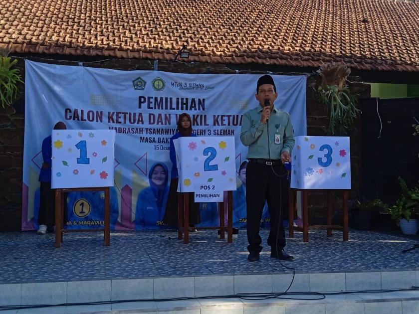 Belajar Berdemokrasi, MTsN 3 Sleman Adakan Pemilos