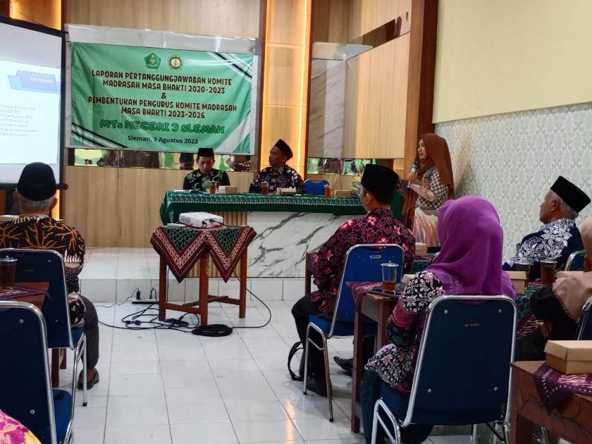 Akhiri Kepengurusan, Komite MTsN 3 Sleman Gelar LPJ dan Pembubaran Komite Periode 2020-2023
