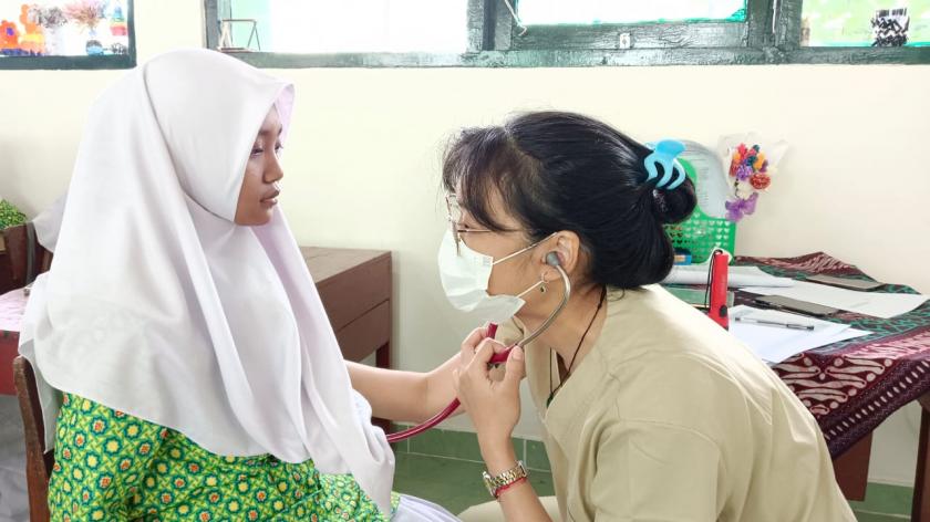 Gaet Puskesmas Ngemplak 2, MTsN 3 Sleman Deteksti Dini Gangguan Kesehatan