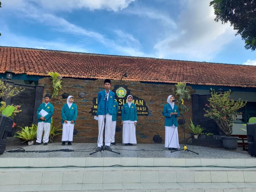 MTs Negeri 3 Sleman Selenggarakan Orasi Calon Ketua dan Wakil Ketua OSIM