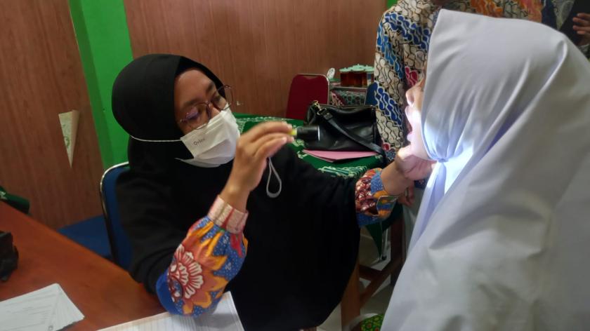 Deteksi Dini Kesehatan Siswa,  MTs N 3 Sleman Gandeng Puskesmas Ngemplak 2 Adakan Screening