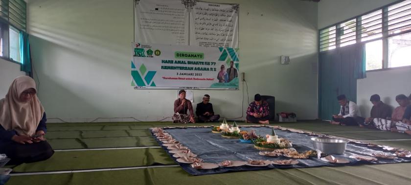Meriahkan HAB Kemenag ke- 77 MTsN 3 Sleman Gelar Tasyakuran