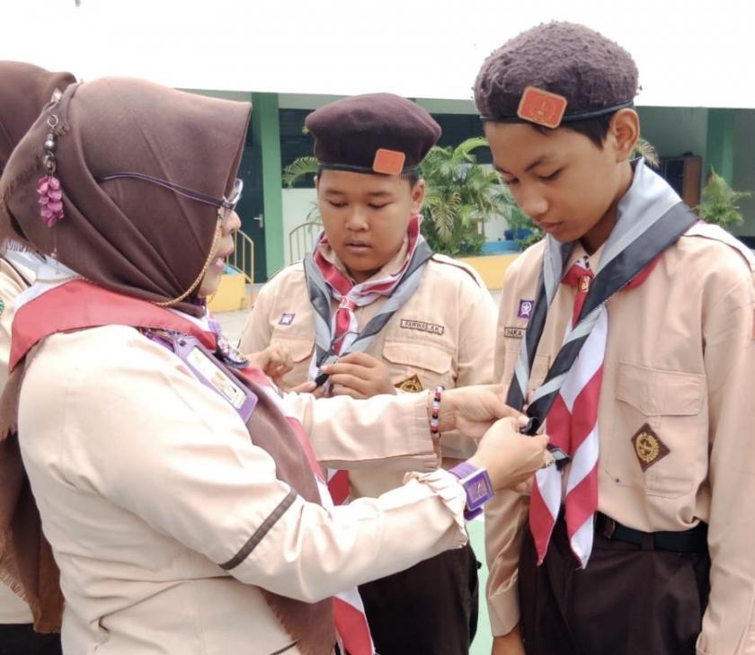 Pastikan Keamanan Kemah Penggalang, Tanda Pengenal Scarf Dibagikan