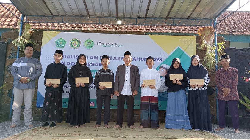 Apresiasi Siswa Penghafal Alquran, MTsN3 Sleman Bagikan Reward
