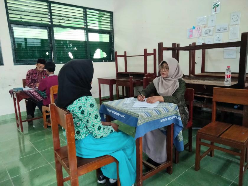 Asesmen Wawancara PMBM Hari Pertama, MTs Negeri 3 Sleman Seleksi Karakter dan Kesiapan 228 Calon Siswa