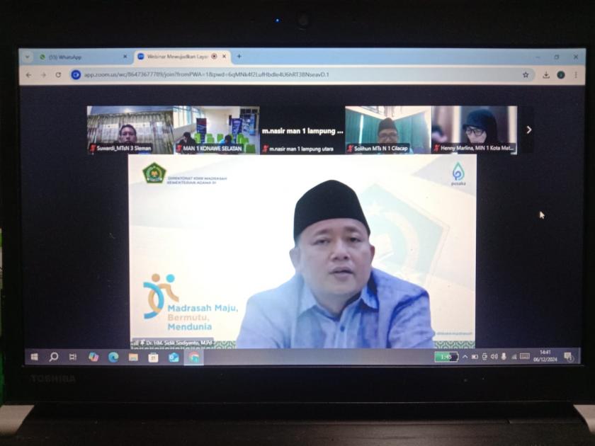 Wujudkan Layanan Seleksi dan PPDB yang Baik, Kepala MTsN 3 Sleman  Ikuti Webinar