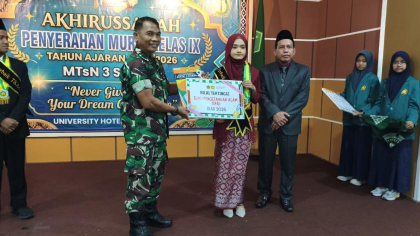 Pengumuman Nilai Tertinggi IPA TKAD Warnai Akhirussanah Kelas IX MTs Negeri 3 Sleman