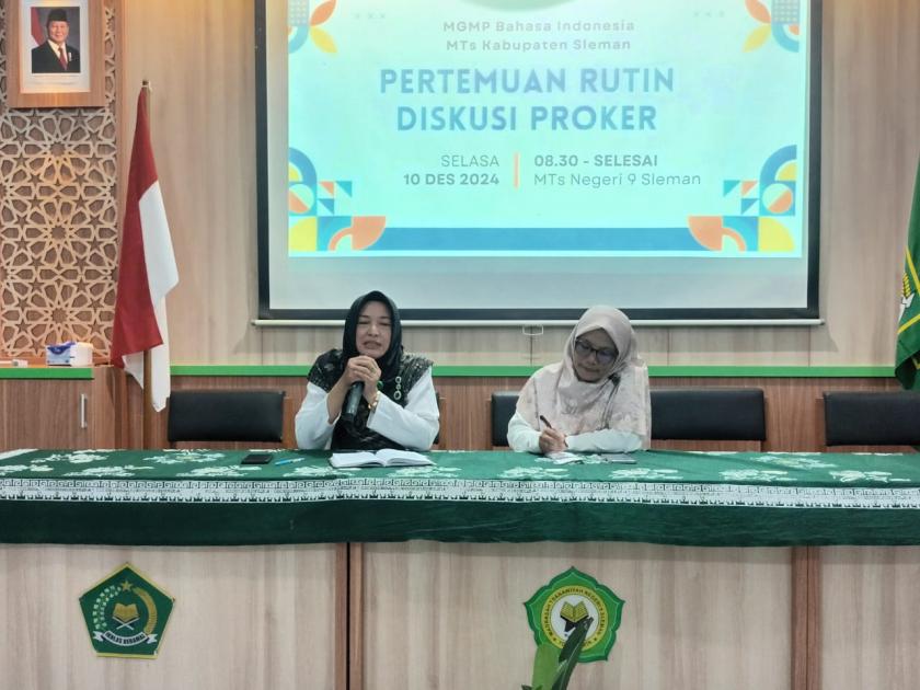 Guru Bahasa Indonesia Ikuti Kegiatan MGMP se-Kabupaten Sleman di MTsN 9 Sleman
