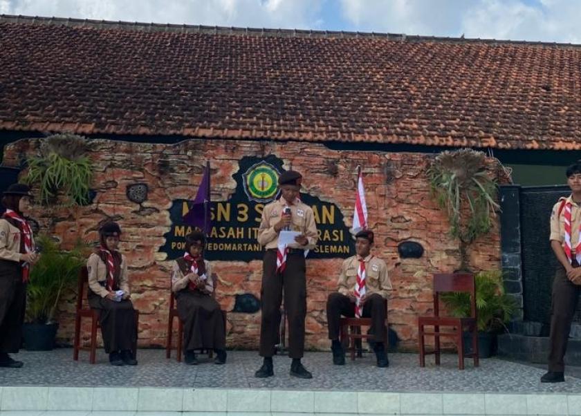 Uji Ketangkasan, Pemilihan Ketua MP Pramuka MTsN 3 Sleman Berlangsung Sengit