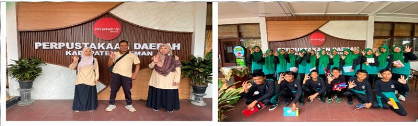 Dampingi 24 Siswa, Tiga Guru MTsN 3 Sleman Kawal Kunjungan Edukatif ke Perpusda dan Museum Merapi